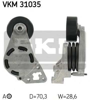 VKM 31035 SKF Натяжний ролик1